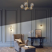 Бра Lumion Blair 3769/1W цвет плафона/подвески Прозрачный, цвет арматуры Латунь-2