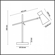 Настольная лампа офисная Lumion Liam 3790/1T цвет плафона/подвески Золото, Черный, цвет арматуры Черный-2