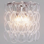 Накладной светильник Bogate's Cappio 380/2 цвет плафона/подвески Прозрачный, цвет арматуры Никель