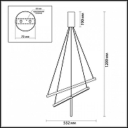 Подвесной светильник Odeon Light Cometa 3860/39B цвет плафона/подвески Черный, цвет арматуры Черный-4