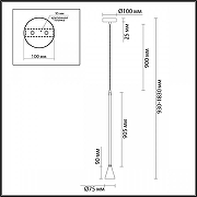 Подвесной светильник Odeon Light P1pa 3884/1B цвет плафона/подвески Черный, цвет арматуры Черный-5