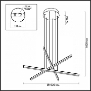 Подвесной светильник Odeon Light Rudy 3890/48L цвет плафона/подвески Черный, цвет арматуры Черный-4