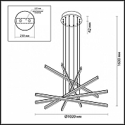 Подвесной светильник Odeon Light Rudy 3890/96L цвет плафона/подвески Черный, цвет арматуры Черный-5