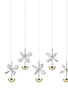 Подвесной светильник Eglo PIANOPOLI 3 390314 цвет плафона/подвески Прозрачный, цвет арматуры Латунь-1