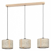 Подвесной светильник Eglo Hontongas 390324 цвет плафона/подвески Бежевый, Зеленый, цвет арматуры Коричневый, Черный