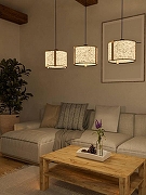 Подвесной светильник Eglo Hontongas 390324 цвет плафона/подвески Бежевый, Зеленый, цвет арматуры Коричневый, Черный-1