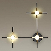 Накладной светильник Odeon Light Costella 3906/9WL цвет плафона/подвески Белый, цвет арматуры Черный-1