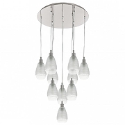 Подвесной светильник Eglo Siracusa 39503 цвет плафона/подвески Белый, Прозрачный, цвет арматуры Никель