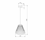 Подвесной светильник Eurosvet Cesta 40016/1 LED коричневый цвет плафона/подвески Золото, цвет арматуры Коричневый-6