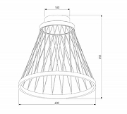Накладной светильник Eurosvet Cesta 40018/1 LED коричневый цвет плафона/подвески Золото, цвет арматуры Коричневый-5