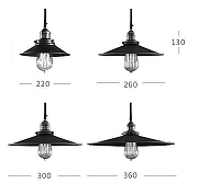 Подвесной светильник Imperiumloft Loft Cone Pendant 40.028 цвет плафона/подвески Черный, цвет арматуры Черный-1