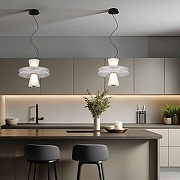 Подвесной светильник Eurosvet T1tan1a 40028/1 LED белый цвет плафона/подвески Белый, Прозрачный, цвет арматуры Черный-2