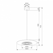 Подвесной светильник Eurosvet Kontur 40030/1 LED черный цвет плафона/подвески Черный, цвет арматуры Черный-3