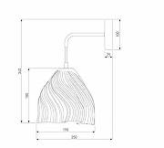 Бра Eurosvet S1nk1 40075/1 белый цвет плафона/подвески Белый, цвет арматуры Белый-2