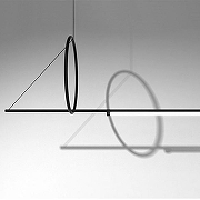Подвесной светильник Imperiumloft Suspens1on Cercle Et Tra1t – Graph1te Sat1ne 40.1282-0 цвет плафона/подвески Белый, цвет арматуры Черный-2