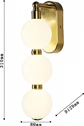 Бра Favourite Gubbare 4014-1W цвет плафона/подвески Белый, цвет арматуры Золото-2