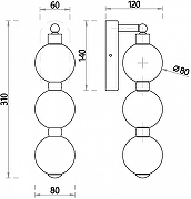 Бра Favourite Gubbare 4014-1W цвет плафона/подвески Белый, цвет арматуры Золото-6