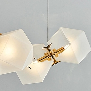 Подвесной светильник Imperiumloft Gabriel Scott Welles Glass 40.2275-0 цвет плафона/подвески Белый, цвет арматуры Золото-3