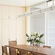 Подвесной светильник Imperiumloft Roll and Hill Endless Straight 40,2736 цвет плафона/подвески Белый, цвет арматуры Латунь-7