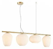 Подвесной светильник Favourite Comical 4052-4P цвет плафона/подвески Опал, цвет арматуры Золото-2
