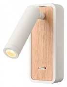 Бра Velante 406 406-001-01 цвет плафона/подвески Белый, цвет арматуры Белый, Коричневый