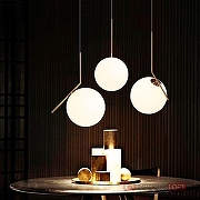 Подвесной светильник Imperiumloft Flex1c L1ghts Fam1ly M1chael Anastass1ades 40.623 цвет плафона/подвески Белый, цвет арматуры Латунь-5