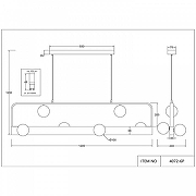 Подвесной светильник Favourite Fitirum 4072-6P цвет плафона/подвески Белый, цвет арматуры Золото, Черный-5