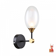 Бра F-promo Ovo 4083-1W цвет плафона/подвески Белый, Прозрачный, цвет арматуры Латунь, Черный