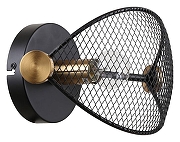 Бра F-promo Secure 4084-1W цвет плафона/подвески Черный, цвет арматуры Латунь, Черный