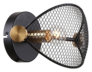 Бра F-promo Secure 4084-1W цвет плафона/подвески Черный, цвет арматуры Латунь, Черный-1