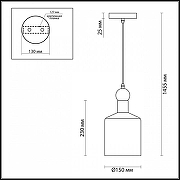 Подвесной светильник Odeon Light Bolli 4086/1 цвет серый-4