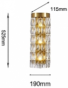 Накладной светильник Favourite Magnitudo 4090-3W цвет плафона/подвески Прозрачный, цвет арматуры Золото-7