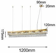 Подвесной светильник Favourite Magnitudo 4090-6P цвет плафона/подвески Прозрачный, цвет арматуры Золото-7