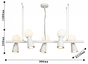 Подвесной светильник Favourite Gnomes 4094-5P цвет плафона/подвески Белый, цвет арматуры Белый-7