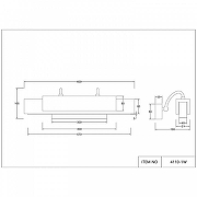 Бра Favourite Magestic 4110-1W цвет плафона/подвески Черный, Золото, цвет арматуры Черный-3