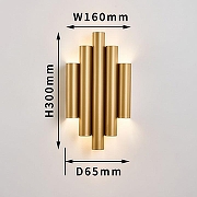 Накладной светильник Favourite Tubulis 4125-2W цвет плафона/подвески Золото, цвет арматуры Золото-7