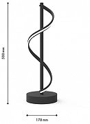 Настольная лампа F-promo Locket 4180-1T цвет плафона/подвески Черный, цвет арматуры Черный-2