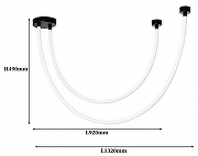 Подвесной светильник Favourite Pipeline 4217-2U цвет плафона/подвески Белый, цвет арматуры Черный-6