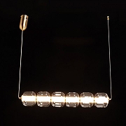 Подвесной светильник De City Мадлен 65 424018501 цвет плафона/подвески Прозрачный, цвет арматуры Латунь-3