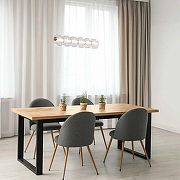 Подвесной светильник De City Мадлен 65 424018501 цвет плафона/подвески Прозрачный, цвет арматуры Латунь-11