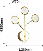 Бра F-promo Mugs 4253-3W цвет плафона/подвески Золото, цвет арматуры Золото-2