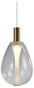 Подвесной светильник Favourite Hopper 4257-1P цвет плафона/подвески Прозрачный, цвет арматуры Латунь