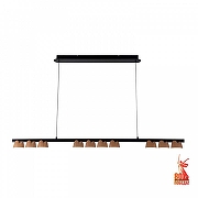 Подвесной светильник Favourite Interline 4266-10P цвет плафона/подвески Коричневый, цвет арматуры Черный