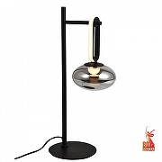 Настольная лампа Favourite Baron 4284-1T цвет плафона/подвески Светло-серый, цвет арматуры Черный