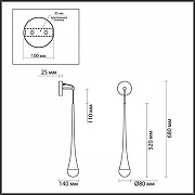 Бра Odeon Light Gota 4285/1W цвет бронза античная-6