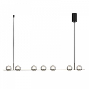 Подвесной светильник Favourite Rosio 4291-7P цвет плафона/подвески Белый, Прозрачный, цвет арматуры Серебро, Черный-1