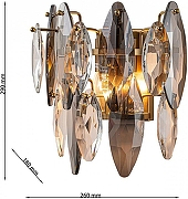 Накладной светильник Favourite Glans 4303-2W цвет плафона/подвески Прозрачный, Серый, цвет арматуры Бронза-2
