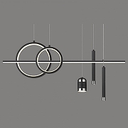 Подвесной светильник Velante Velante 431-106-06 цвет плафона/подвески Белый, Черный, цвет арматуры Хром, Черный