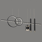 Подвесной светильник Velante Velante 431-306-06 цвет плафона/подвески Белый, Черный, цвет арматуры Золото, Черный