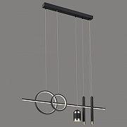 Подвесной светильник Velante Velante 431-306-06 цвет плафона/подвески Белый, Черный, цвет арматуры Золото, Черный-1